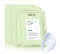 Maschera Viso in Tessuto Esfoliante da 6 pezzi, Maschera Idratante Viso, Contiene acido salicilico e niacinamide, Indicata per Pelle Spenta ed Opaca, per una Pelle Sana e Luminosa, 25g