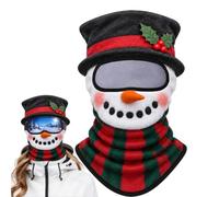 Maschera Viso Invernale, Cappuccio Termico Antivento, Tema Natalizio | Multiuse Maschera da, sci uomo pesca, escursioni sciistica corsa, moto bicicletta feste, vacanze all'aperto uomo, donna