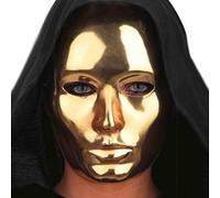 Maschera viso medio teatrale in plastica color ORO