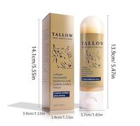 Maschera viso peel-off al sego di manzo, balsamo al sego biologico e collagene per il viso, maschera idratante montata, non grassa, rinfrescante, idratante, cura della pelle secca,2PCS