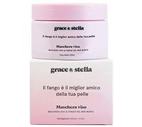 Maschera Viso Purificante ai Fanghi del Mar Morto (120ml) - Maschera Argilla Viso e Corpo - Ideale per Pelli Grasse, Elimina Brufoli, Sebo e Punti Neri - Maschera Purificante Viso by grace & stella