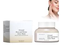 Maschera viso riso e miele, fango viso copre la cura della pelle, maschera nutriente di bellezza, per riparare la barriera cutanea, idratante, rassodante pelle, per tutti i tipi di pelle (1 pezzo)