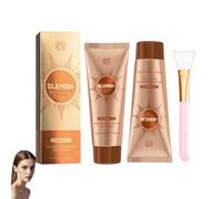 Maschera viso schiarente anti macchia, essenza smacchiatore di erbe 2025, dissolvenza luminosa boost spot, levigatura rughe, pulizia dei pori, maschera sfoderabile profonda per pelle radiosa (2 pezzi)
