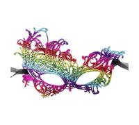 Maschera Viso Uomo - Protezione per Il da Ballo per Il Trucco da Donna Dipinta con Polvere d'oro Protezione per Il per Feste di A Mezza Faccia con più Angoli (Watermelon Red, One Size)