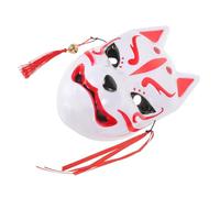 Maschera Volpe Halloween Festivo in Plastico, Volto Intero per Cosplay | Riutilizzabile e Facile da Indossare, Visione Libera, per Performer e Cosplayer, Foto e Costume