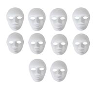 Maschere Bianche,Maschera Fai da Te per Travestimento,Maschere di Cartas da Dipingere,Mascheres di Carta Verniciabili per Halloween,Mascheres di Carta Verniciabili per Carnevale,Halloween Party10pcs
