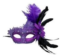 Maschere Carnevale Adulti Maschera da Festa in Piuma Accessorio per Costume Veneziano di Carnevale Cosplay, Maschera Veneziana Per Feste In Maschera, Lussuosa, Maschera Donna Sexy con Piume Eye Mask