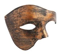 maschere carnevale donna, Maschera da Uomo Maschera Mascherata Ideale Mezzo Viso per Venezia e Il Fantasma dell'Opera Maschera Veneziana Retrò con un Occhio Solo per Feste in Maschera, Lussuosa