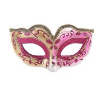 Maschere Carnevale Venezia, Mezza Faccia in Lamina d'oro per Feste Esclusive, mascherate e Altri Eventi creativi Elegante per Tutte Le Occasioni