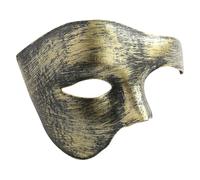 maschere carnevale veneziane, Maschera da Uomo Maschera Mascherata Ideale Mezzo Viso per Venezia e Il Fantasma dell'Opera Maschera Veneziana Retrò con un Occhio Solo per Feste in Maschera, Lussuosa