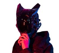 Maschere Cyberpunk Maschera, Maschera Techno Futuristica, Cool Web Mask, Halloween Cosplay Costume Maschera