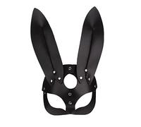 Maschere da donna in pelle da coniglio, orecchie di volpe, maschera per gatto, maschera in pelle, per feste in maschera, accessorio per costume di Halloween, orecchie di coniglietto