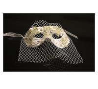 Maschere da festa Maschera da donna in materiale plastico squisito mezzo viso versatile adatto for decorazioni con piume oggetti di scena for adulti sposa(Pink)