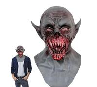 Maschere da vampiro zombie per adulti, copertura per il viso da vampiro per adulti, maschere spaventose per la testa di zombi, copertura per il viso spaventosa per Halloween, in lattice visibile
