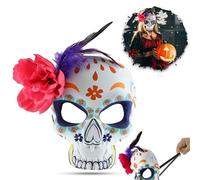 Maschere di Halloween per adulti, maschere horror di Halloween per bambini, maschera da hacker, teschio di zucchero, maschera con ossa scheletriche, maschera di zucca per feste di Halloween e cosplay