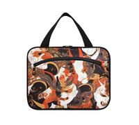 Maschere giapponesi Horror Hanging Mens Toiletry Bag con gancio, borse pieghevoli di design per articoli da toeletta per adulti zaino in spalla Bolsa para maquillaje L