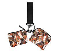 Maschere giapponesi horror portafogli da donna porta carte sottili piatte organizzatori di denaro da donna con portachiavi per donne 2 confezioni, Maschere giapponesi horror, 1 size, Casual