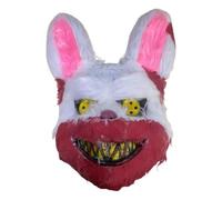 Maschere Horror Di Halloween - 1/2 Pezzo Maschera Da Coniglietto Horror | Maschera Da Coniglietto Insanguinato In Peluche | Maschera Da Coniglio Insanguinato | Maschera Da Coniglio Di Peluche Insangui