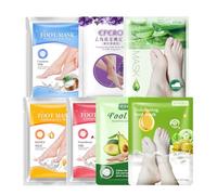 Maschere Idratanti per Piedi, 7 Paia Maschera Idratante per la Cura dei Piedi, Maschera Piedi Peeling Esfoliante, Maschera Idratante per Peeling Piedi, Calzini Esfolianti per Piedi per Donne Uomini