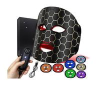 Maschere LED per il Viso, Quellsotty 7 Colori Maschera LED, Dispositivo per la Cura della Pelle del Face per Tutti i Tipi di Pelle, Fototerapia Maschera, con Controllore