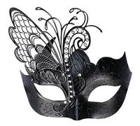 Maschere per Feste di Halloween Farfalla di Carnevale Maschera Glitter Colorata Maschera Veneziana in Metallo con Diamanti Maschera per Mascherata Cosplay