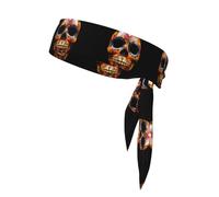 Maschere per il giorno dei morti, fasce sportive per uomini e donne, fasce per capelli con motivo che assorbe il sudore, per viaggi all'aperto e sport