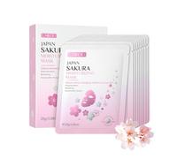 Maschere per il viso per la cura della pelle, maschera in fogli di fiori di ciliegio, maschera idratante lenitiva per il viso, set regalo per la cura della pelle da donna, maschere di bellezza,