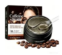 Maschere per occhi all'essenza di collagene alla caffeina, 60 pezzi/scatola per occhiaie e gonfiori, gonfiori e rughe, rinfrescano la pelle, levigano e idratano con collagene, caffeina, maschera per