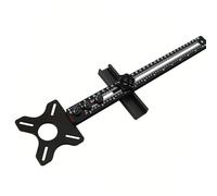 Maschere Per Scanalatura Con Base Per Fresatrice Resistente Strumento Modello 4 in 1 in Alluminio Per Progetti Lavorazione Del Legno Con Modello Per Scanalatura Con Doppia Misurazione