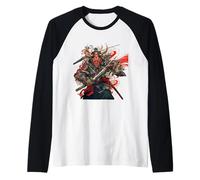 Maschere Samurai Spirito Guerriero Senza Paura Maglia con Maniche Raglan