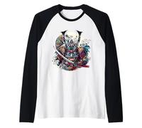 Maschere Samurai Spirito Guerriero Senza Paura Maglia con Maniche Raglan