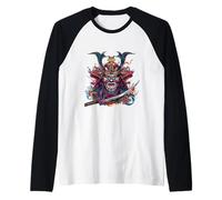 Maschere Samurai Spirito Guerriero Senza Paura Maglia con Maniche Raglan