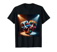 Maschere teatrali Commedia e tragedia Maglietta con Stampa Grafica Economica