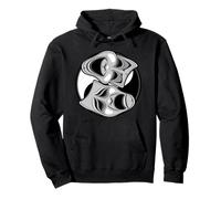 Maschere teatrali commedie e tragedie Yin Yang Balance Design Felpa con Cappuccio