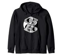 Maschere teatrali commedie e tragedie Yin Yang Balance Design Felpa con Cappuccio