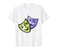 Maschere teatrali della tragedia Commedia Maglietta con Stampa Grafica Economica