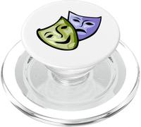 Maschere teatrali della tragedia commedia PopSockets PopGrip per MagSafe
