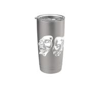 Maschere teatrali teatrali Commedia e Tragedia Design Bicchiere termico in acciaio inox doppia parete