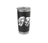 Maschere teatrali teatrali Commedia e Tragedia Design Bicchiere termico in acciaio inox doppia parete