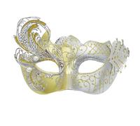 Maschere Veneziana, Elegante Mascheramento per Costume da Festa con Copertura Occhi a metà in Cristallo Decorazione Festiva Femminile