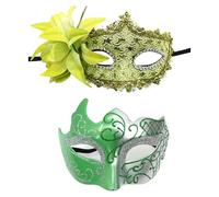 Maschere Veneziana,Halloween Maschera Mascherata Coppia Pizzo Occhio da Ballo Mascheras Carnevale per Donna Uomo Festa Vesti gli Accessori Halloween,Maschere Carnevale Da Decorare,Karnevalsfeier