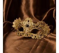 Maschera veneziana con Swarovski e pizzo decorazione casa fatta a mano in Italia