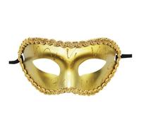 Maschere Veneziane Uomo, Mezza Faccia Lamina d'oro per Feste Esclusive, mascherate e Altri Eventi ed Elegante per Tutte Le Occasioni