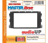 MASCHERINA ADATTATORE AUTORADIO 2 DIN SMART FOR FOUR DAL 2004 AL 2006 DUE DIN