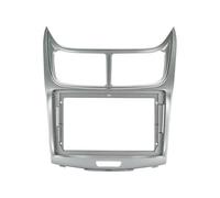 Mascherina Auto Da 9 Pollici Montaggio Su Cruscotto Con Cornice Per Lettore DVD Doppio DIN Per Chevrolet Per Sail 2004-2014 CFCPKOYOZD(Silver- frame)
