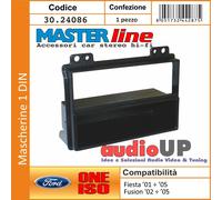 MASCHERINA AUTORADIO 1 DIN ADATTATORE FORD FUSION 2002 IN POI UN DIN MASTERLINE