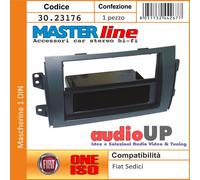 MASCHERINA AUTORADIO 1 DIN ADATTATORE PER FIAT SEDICI SUPPORTO UN DIN MASTERLINE
