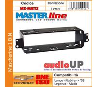 MASCHERINA AUTORADIO 1 DIN CHEVROLET NUBIRA FINO AL 2003 ADATTATORE RADIO UN DIN