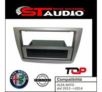 MASCHERINA AUTORADIO 1 DIN CON CASSETTO RIMOVIBILE ALFA ROMEO MITO 2012 AL 2014