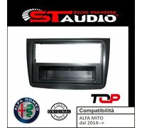 MASCHERINA AUTORADIO 1 DIN CON CASSETTO RIMOVIBILE ALFA ROMEO MITO DAL 2014-